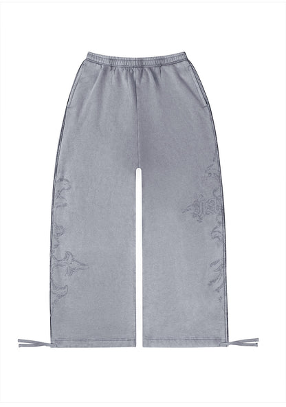 FERAL STUDDED OVERSIZED SWEATPANTS WASHED GREY