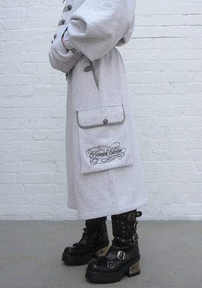 COMMAND OVERSIZED CARGO SWEATSHORTS GREY MARL