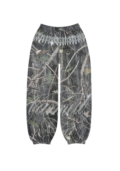 ENEMY RHINESTONE SWEATPANTS TREE CAMO