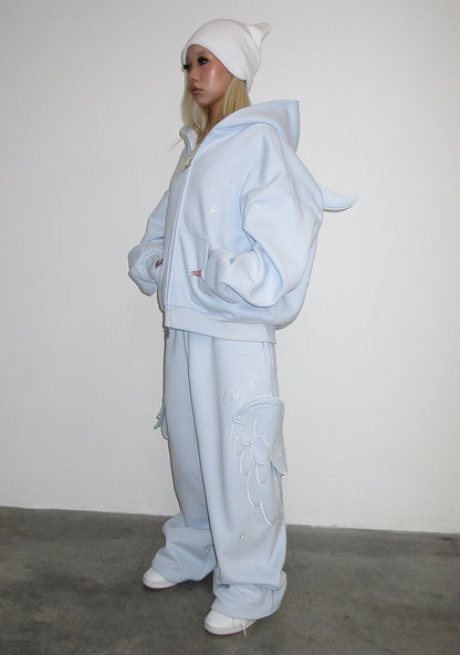STITCH WINGS ZIP HOODIE BABY BLUE (DETACHABLE WINGS)