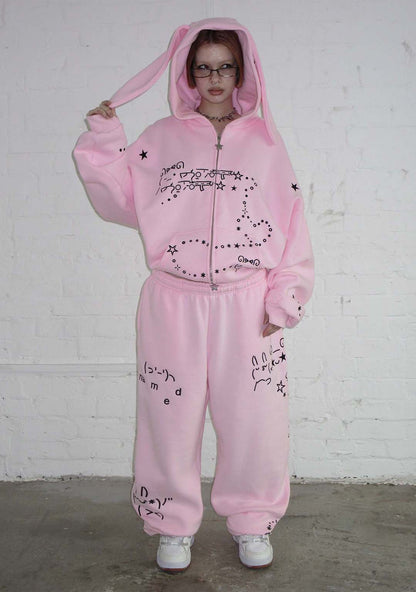 MALFUNCTION SWEATPANTS BABY PINK