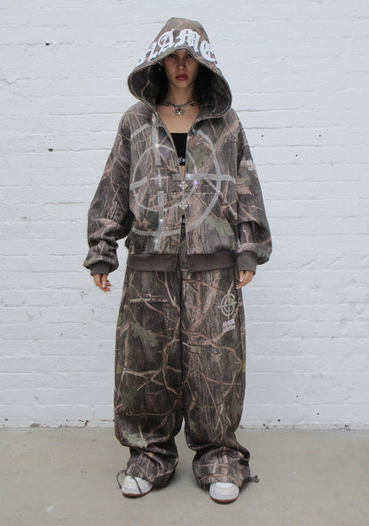 MISSION OVERSIZED SWEATPANTS TREE CAMO