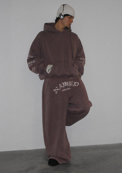 OLD ENGLISH OVERSIZED SWEATPANTS WASHED MAUVE