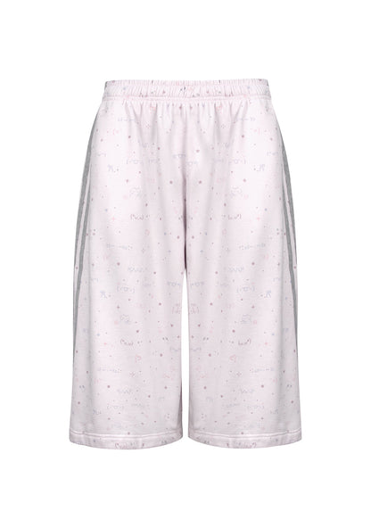 MALFUNCTION SPORTY OVERSIZED SWEATSHORTS BABY PINK