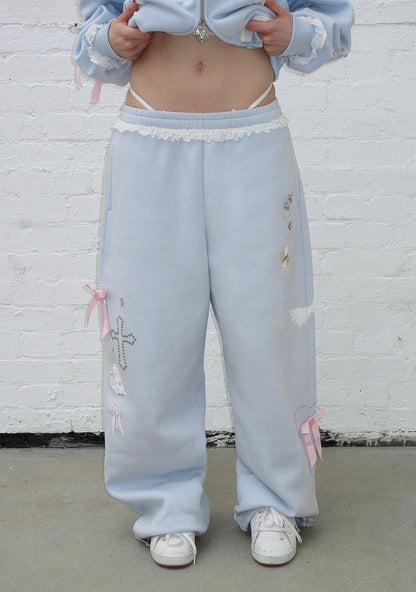 WHISPER OVERSIZED SWEATPANTS BABY BLUE