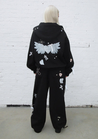 WHISPER OVERSIZED SWEATPANTS BLACK