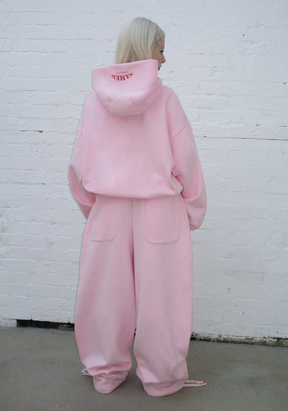 X-RATED OVERSIZED SWEATPANTS BABY PINK